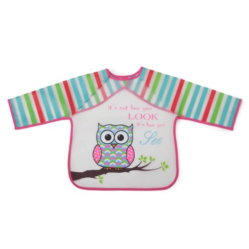 BIB előke hosszú ujjas Messy PINK