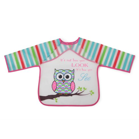 BIB előke hosszú ujjas Messy PINK