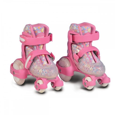 Byox Görkorcsolya Little Beetle dupla soros kerekes, 26-29es lányos PINK