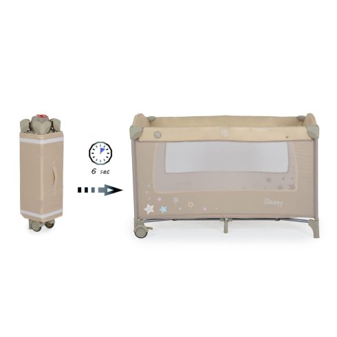 MONI Sleepy összecsukható luxus babaágy 2 szint bézs