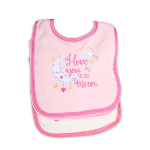 TIBBY előke 3 db újszülött méret RÓZSASZÍN/PINK