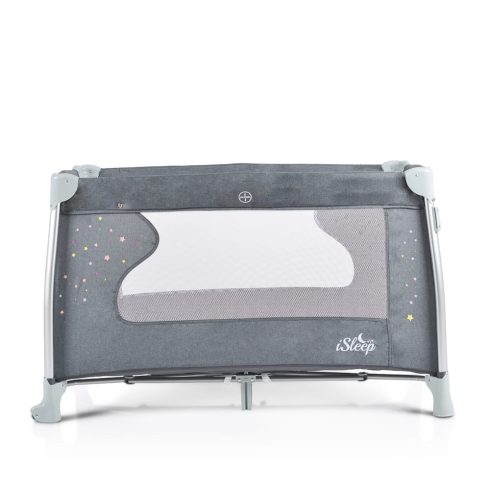 iSleep utazóágy, multifunkciós, pelenkázóval, játékkal, kupolával SZÜRKE