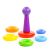 POLESIE 62383 piramis színes karikák LILA gomb