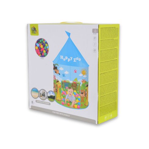 SÁTOR jurta alakú 25 kék labdával