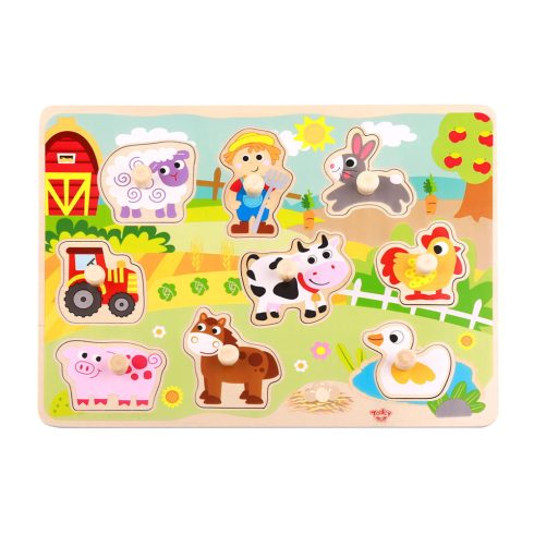 TOOKY Toy fapuzzle farm állatok -10dbos
