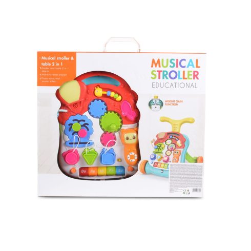 Moni Toys Music járássegítő műanyag 2in1 játszóasztal