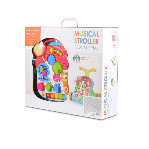 Moni Toys Music járássegítő műanyag 2in1 játszóasztal