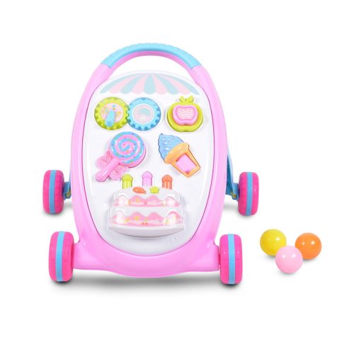 MUSIC BABY WALKER járássegítő sütis PINK