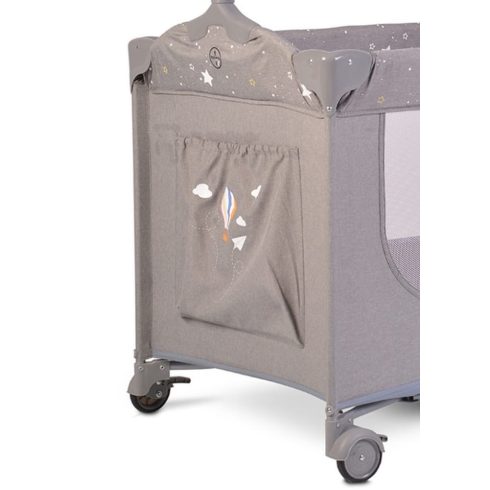 Cangaroo Once upon2 2 szint utazóágy zenélő forgó játékkal szürke