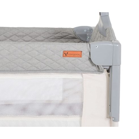 Cangaroo Indiana 2 szintes utazóágy tároló rekeszes szürke