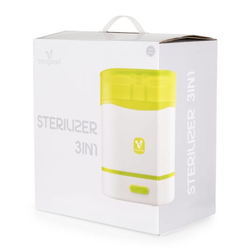 STERILIZÁLÓ 3in1 sterilizáló 6 üvegnek, melegítő és gőzölő funkció 550W SZÜRKE