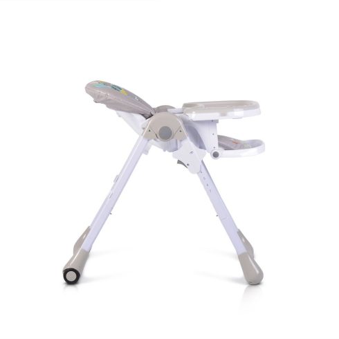 MUFFIN multifunkciós etetőszék, mintás, 2 kerékkel SZÜRKE