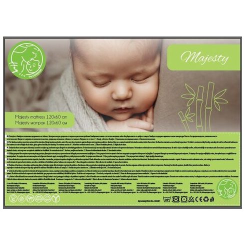 MAJESTY matrac 120x60cm bambusz FEHÉR