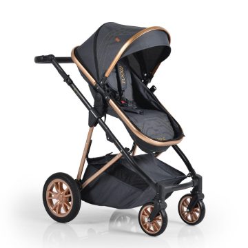   MONI Midas átalakítható sport/mózes babakocsi + táska, +fekvőbetét FEKETE