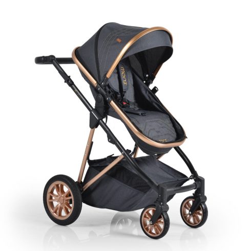 MONI Midas átalakítható sport/mózes babakocsi + táska, +fekvőbetét FEKETE