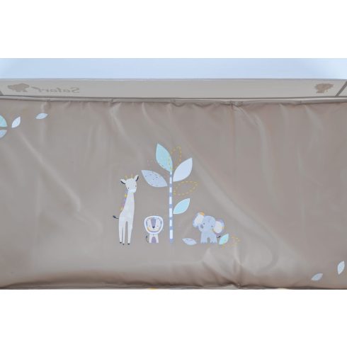 SAFARI utazóágy 1 szintes, zippes kibújóval, állatmintás BÉZS