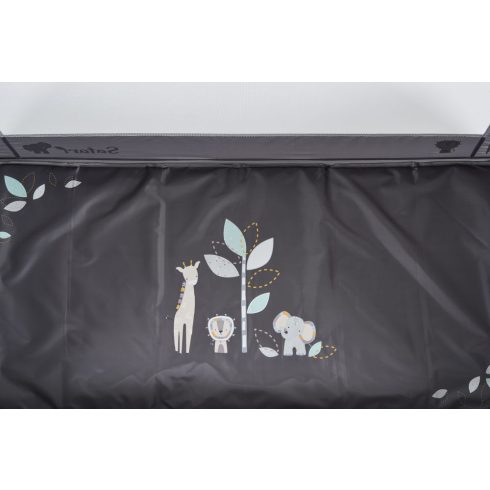 SAFARI utazóágy 1 szintes, zippes kibújóval, állatmintás PINK/rózsa