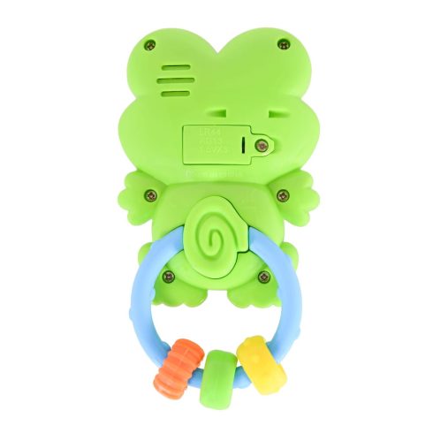 MŰANYAGJÁTÉK csörgő békás ZÖLD