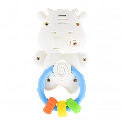 MŰANYAGJÁTÉK csörgő bocis FEHÉR