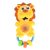 MŰANYAGJÁTÉK csörgő oroszlános SÁRGA