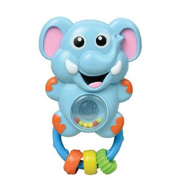 MŰANYAGJÁTÉK csörgő elefántos KÉK