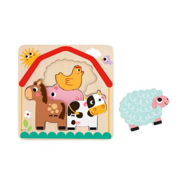 TOOKY fajáték fa farm puzzle 7 dbos szett