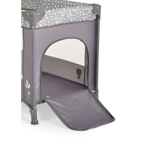 SAFARI utazóágy 1 szintes, zippes kibújóval, állatmintás GRAFIT