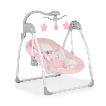   JESSICA elektromos hinta klasszikus, előre, hátra hintáztató PINK