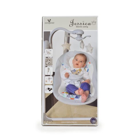 JESSICA elektromos hinta klasszikus, előre, hátra hintáztató PINK