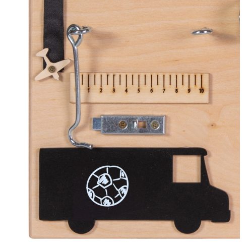 Moni Toys Montessori matatófal közép 50x37,5cm órás, fiús