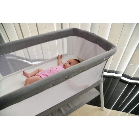 MONI Kalinihta újszülött babaágy önálló, 11 kg, 1 szint fehér láb bézs