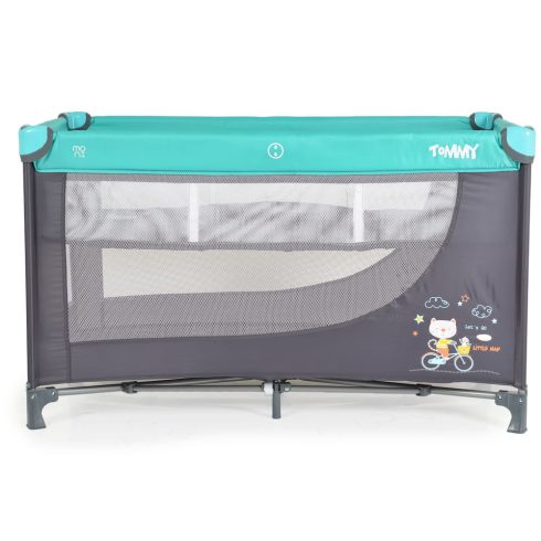 MONI Tommy összecsukható utazóágy 2 szintes, kibújós türkiz
