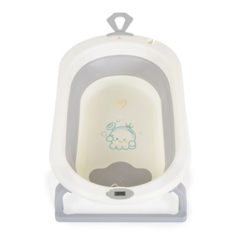 TERRA összecsukható kád digitális hőmérővel SZÜRKE