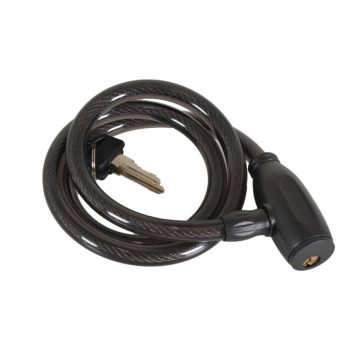   BYOX BICIKLIZÁR, kábelzár kerékpárhoz 100cm 2 kulccsal FEKETE