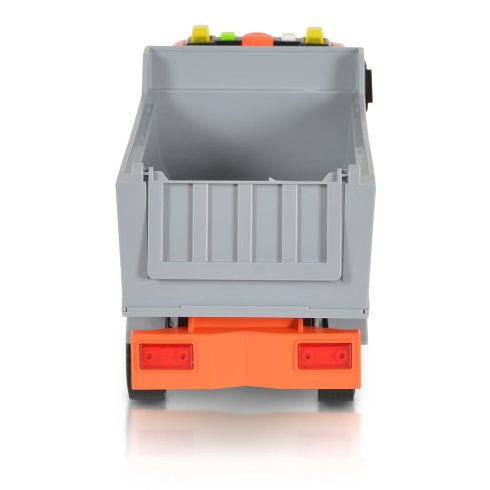 MONI dömper hangokkal, fényekkel 1:12 méret 30cm NARANCS/SZÜRKE