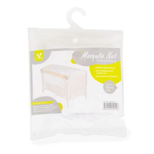 SZÚNYOGHÁLÓ akasztós nylonban 60x120cm ágyra FEHÉR