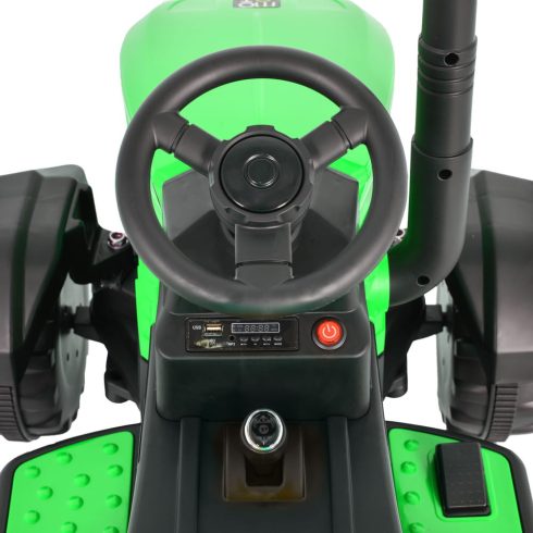 MONI BO Rancher elektromos traktor utánfutóval zöld