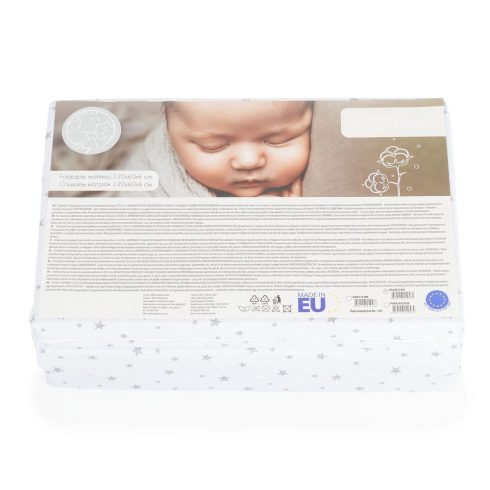 MIRAGE összecsukható 6cm szivacsmatrac textil huzat 120x60cm KÉK