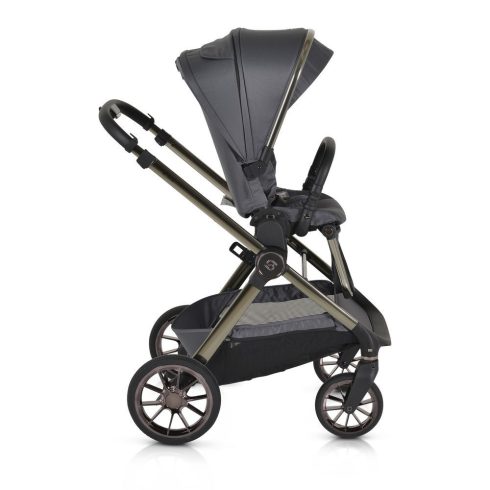 iCLICK Babakocsi 2in1 szett 22kg, aluminium váz, fordítható ülés, autom. csukható SZÜRKE