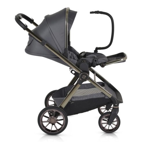 iCLICK Babakocsi 2in1 szett 22kg, aluminium váz, fordítható ülés, autom. csukható SZÜRKE