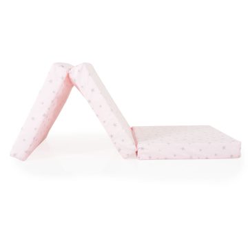   MIRAGE összecsukható 6cm szivacsmatrac textil huzat 120x60cm RÓZSASZÍN