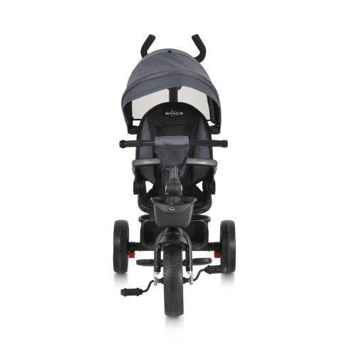 SPACE tricikli szülőkaros, 360 fokban forgatható SZÜRKE
