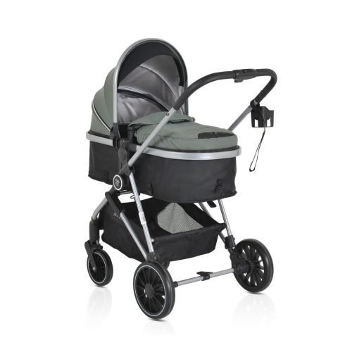 Kali babakocsi 2in1 lapra csukható, megfordítható+táska oliva zöld