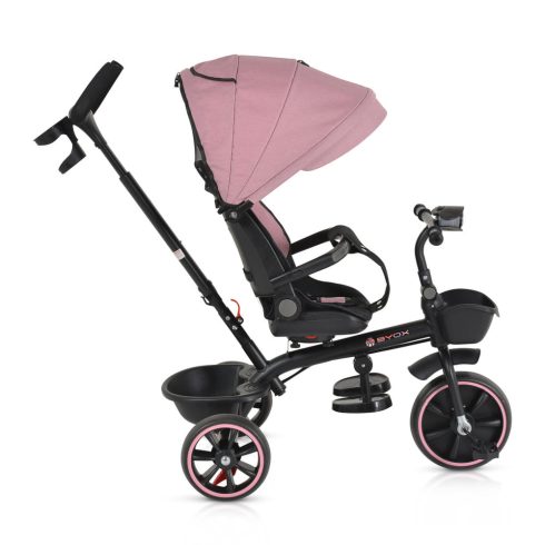 SUMMER tricikli szülőkaros, zenél, játék tartókkal PINK