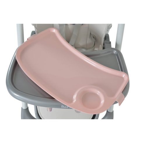 RAFFY etetőszék, könnyű, kompakt, multifunkciós, macis mintával PINK