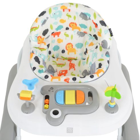 ZIZZY bébikomp zenélős, 3 szint emelhető SZÜRKE