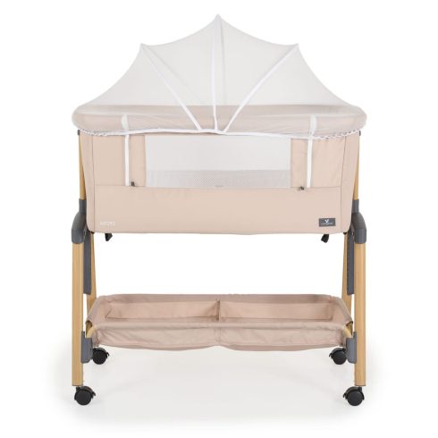 ADORO babaöböl szúnyoghálóval, 7 poz. dönthető, kerekes,+tároló BÉZS/KH