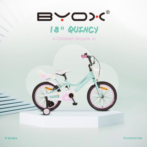 BYOX QUINCY gyerek kerékpár 18as méret PINK