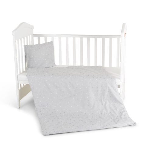 Nook 3 részes bébi ágynemű huzat garnitúra SZÜRKE CSILLAG