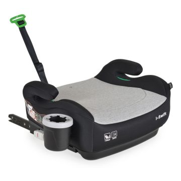   I-SWIFT ülésemelő pohártartóval 125-150cm I-SIZE és ISOFIX SZÜRKE